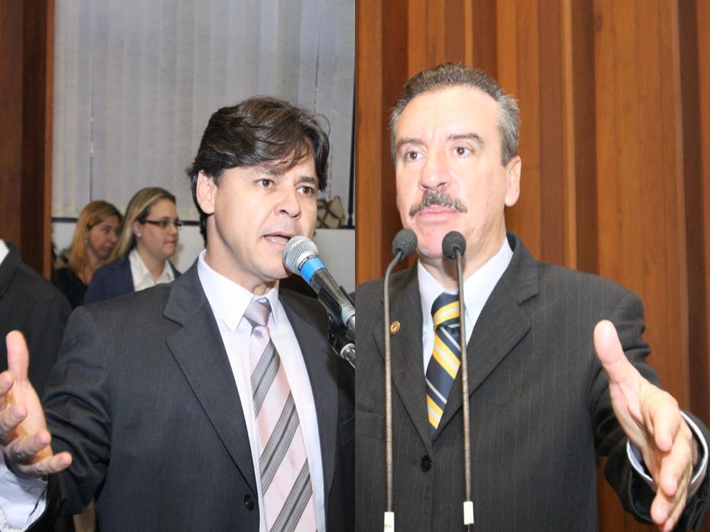 Imagem: Paulo Duarte (PT) à direita e Paulo Corrêa (PR) na tribuna 