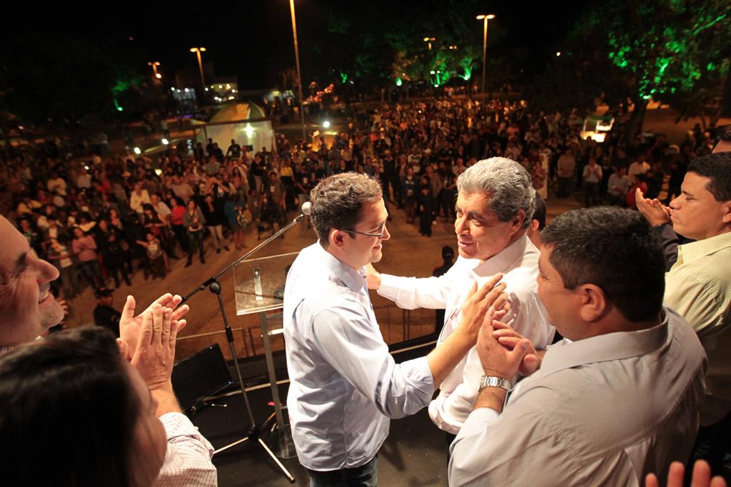Imagem: Deputado Marcio Fernandes e governador André Puccinelli na abertura do Festival de Inverno de Bonito