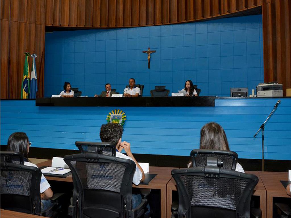 Imagem: Deputados estudantes solicitam a criação de praças florestais na Capital.