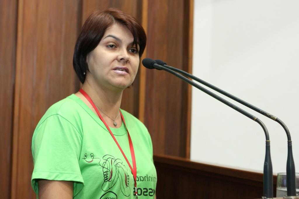 Imagem: Coordenadora do Hospital de Câncer de Barretos ocupou a tribuna para disseminar a campanha.