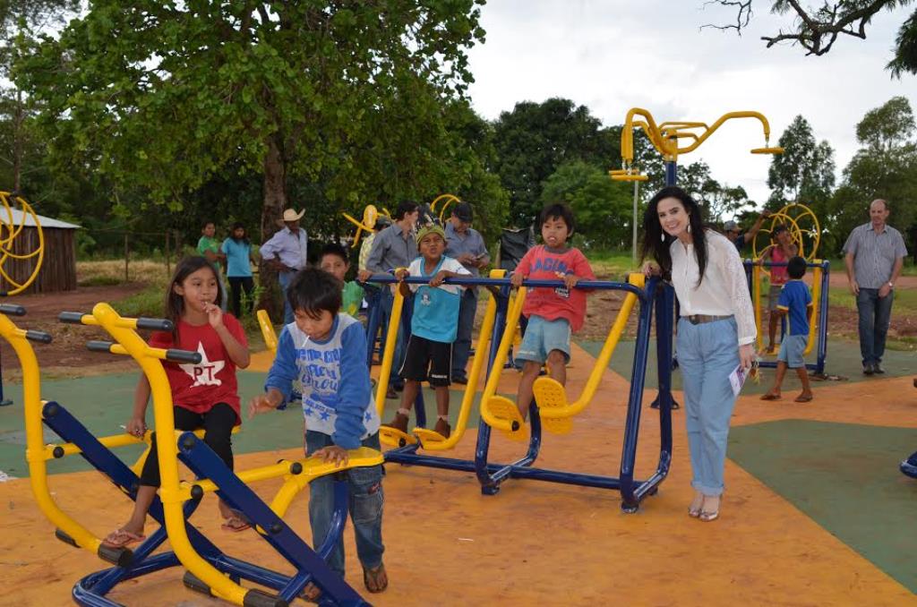 Imagem: Emenda da deputada Mara Caseiro permite instalação de academia em aldeia