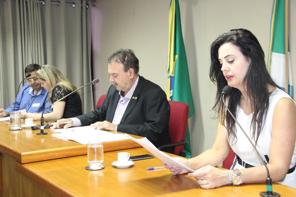 Imagem: Mara Caseiro e Paulo Siufi durante a audiência pública com farmacêuticos do Estado
